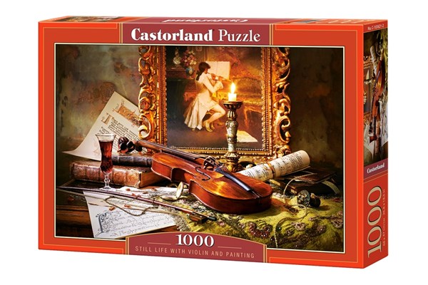 Castorland (C-103621) - "Still Life with Violin and Painting" - 1000 pieces puzzle