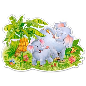 Castorland (B-120116) - "Playing Elephants" - 12 pieces puzzle