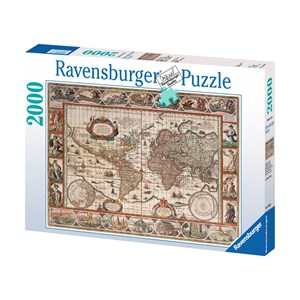 Ravensburger (16633) - "Ancient World Map" - 2000 pieces puzzle