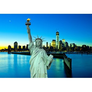 Grafika Kids (00385) - "New York City at Night, USA" - 100 pieces puzzle