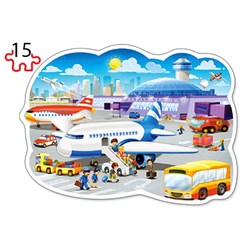 Castorland (B-020072) - "Airport Adventures" - 9 15 pieces puzzle
