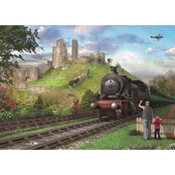 Falcon (11152) - "Around Britain, Corfe Castle" - 500 pieces puzzle