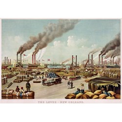 Grafika (00570) - "Affiche Currier & Ives: The levee, New Orleans , 1884" - 1000 pieces puzzle