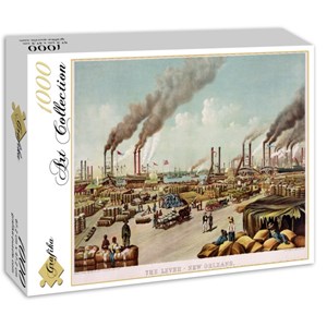 Grafika (00570) - "Affiche Currier & Ives: The levee, New Orleans , 1884" - 1000 pieces puzzle