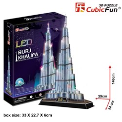 Cubic Fun (L133H) - "Burj Khalifa, Dubai" - 136 pieces puzzle
