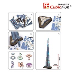 Cubic Fun (L133H) - "Burj Khalifa, Dubai" - 136 pieces puzzle