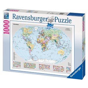 Ravensburger (15652) - "Political World Map" - 1000 pieces puzzle
