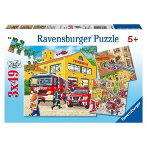 Ravensburger (09401) - "Firemen at Work" - 49 pieces puzzle