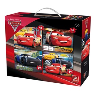 King International (05504) - "Cars 3" - 12 16 20 24 pieces puzzle