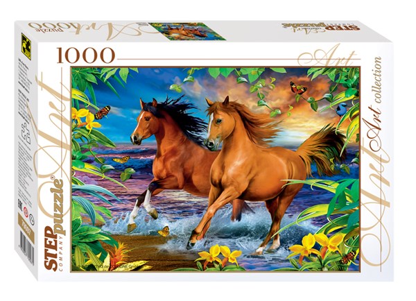 Step Puzzle (79097) - "Horses" - 1000 pieces puzzle