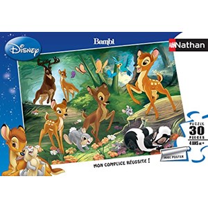 Nathan (86281) - "Bambi, Family Walk" - 30 pieces puzzle