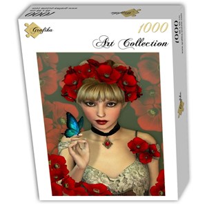 Grafika (T-00093) - "The Woman and the Butterfly" - 1000 pieces puzzle