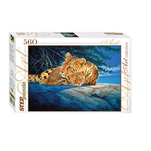 Step Puzzle (78075) - "Leopards" - 560 pieces puzzle