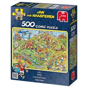 Jumbo (17276) - Jan van Haasteren: "A football match" - 500 pieces puzzle