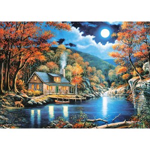 Castorland (C-200504) - "Cabin by the Lake" - 2000 pieces puzzle