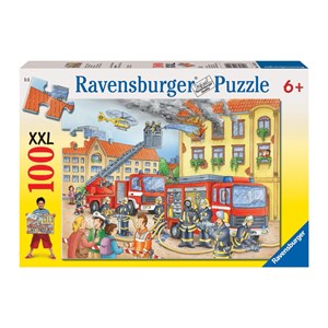 Ravensburger (10822) - "Firemen to the Rescue!" - 100 pieces puzzle