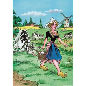 PuzzelMan (028) - Rooie Oortjes: "The Milkmaid" - 1000 pieces puzzle