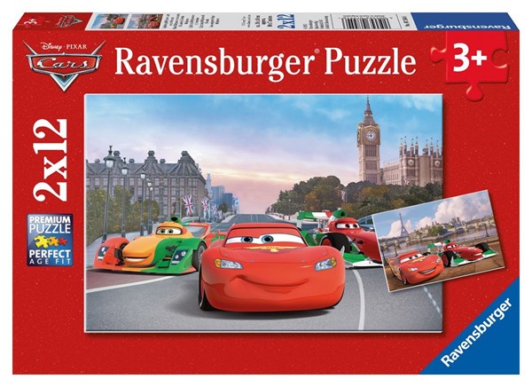 Ravensburger (07554) - "Cars in Paris and in London" - 12 pieces puzzle