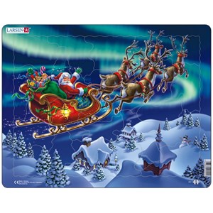 Larsen (XM1) - "Santa in Nordic Light" - 26 pieces puzzle