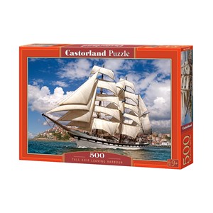 Castorland (B-52851) - "Tall Ship Leaving Harbour" - 500 pieces puzzle