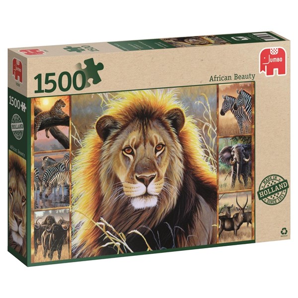 Jumbo (18356) - "African Beauty" - 1500 pieces puzzle