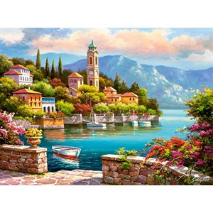 Castorland (C-200696) - "Village Clock Tower" - 2000 pieces puzzle