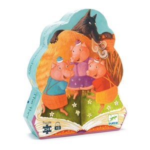 Djeco (07212) - "The Three Little Pigs" - 24 pieces puzzle