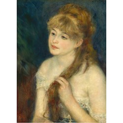 Grafika (01896) - Pierre-Auguste Renoir: "Young Woman Braiding Her Hair, 1876" - 300 pieces puzzle