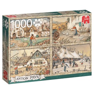 Jumbo (17093) - Anton Pieck: "4 Seasons" - 1000 pieces puzzle
