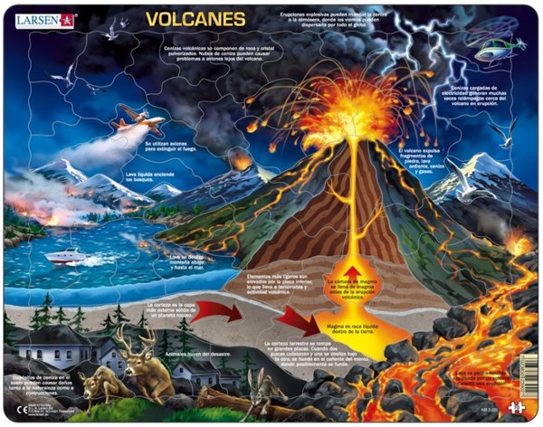 Larsen (NB2-ES) - "Volcanes - ES" - 70 pieces puzzle