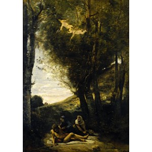 Grafika (01943) - Jean-Baptiste-Camille Corot: "Saint Sebastian Succored by the Holy Women, 1874" - 1000 pieces puzzle