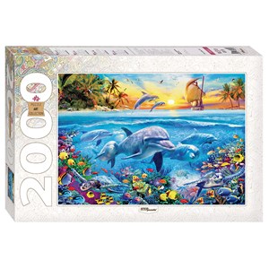 Step Puzzle (84032) - "Dolphin Paradise" - 2000 pieces puzzle