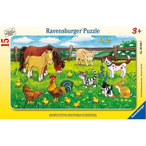 Ravensburger (06046) - "Farm Animals in The Meadow" - 15 pieces puzzle