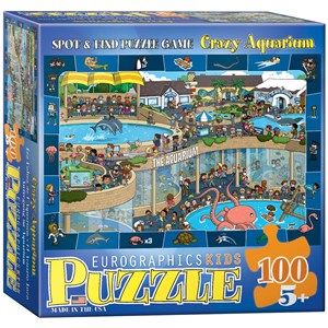 Eurographics (6100-0543) - "Crazy Aquarium (Spot & Find)" - 100 pieces puzzle