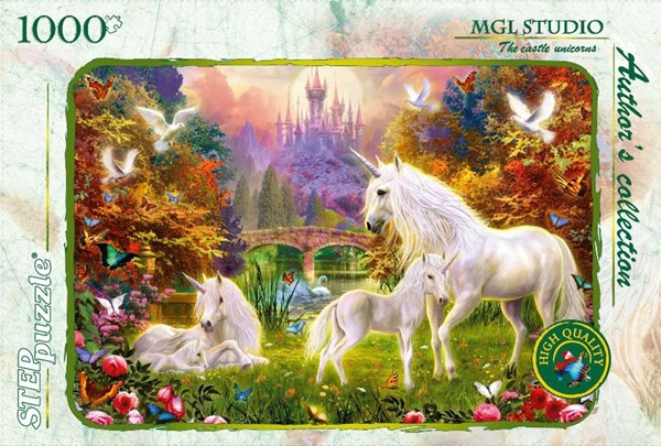 Step Puzzle (79510) - "The Castle and the Unicorns" - 1000 pieces puzzle