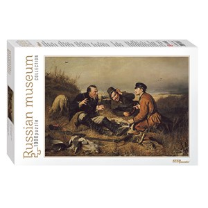 Step Puzzle (79216) - Vasily Perov: "Hunters stop to Rest" - 1000 pieces puzzle