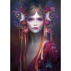 Heye (29781) - Melanie Delon: "Pretty in Pink" - 1000 pieces puzzle