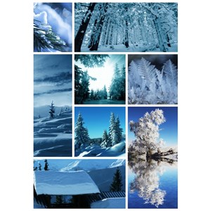 Puzzle Michele Wilson (00018) - "Winter Collage" - 150 pieces puzzle