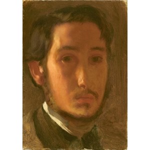 Grafika (01766) - Edgar Degas: "Self-Portrait with White Collar, 1857" - 1000 pieces puzzle
