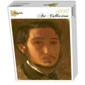 Grafika (01766) - Edgar Degas: "Self-Portrait with White Collar, 1857" - 1000 pieces puzzle