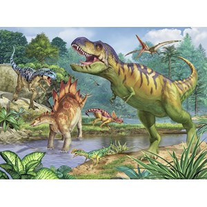 Ravensburger (13695) - "World of Dinosaurs + Colouring Booklet" - 100 pieces puzzle