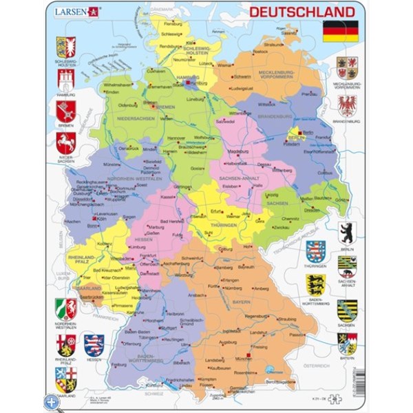 Larsen (K21-DE) - "Germany Political - DE" - 48 pieces puzzle