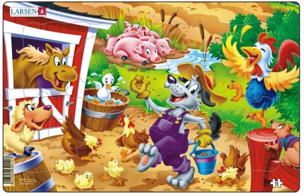 Larsen (U10-2) - "Barnyard" - 16 pieces puzzle