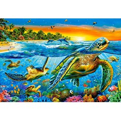 Castorland (C-103652) - "Underwater Turtles" - 1000 pieces puzzle