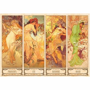 D-Toys (66930-MU09) - Alphonse Mucha: "Seasons" - 1000 pieces puzzle