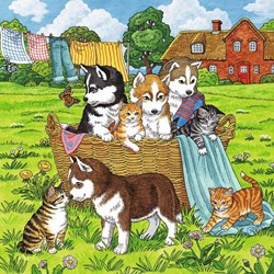 Ravensburger (08002) - "Cats and Dogs" - 49 pieces puzzle