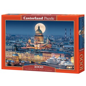 Castorland (C-103447) - "Fullmoon over St. Isaac's Cathedral, Saint Petersburg" - 1000 pieces puzzle