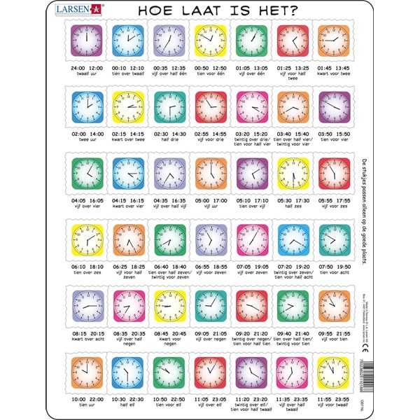 Larsen (OB7-NL) - "Learn the Clock - NL" - 42 pieces puzzle