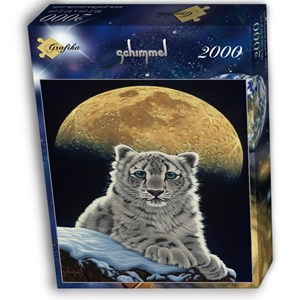 Grafika (02409) - Schim Schimmel, William Schimmel: "Moon Leopard" - 2000 pieces puzzle