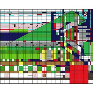 Pomegranate (AA760) - Frank Lloyd Wright: "Hillside Theater Curtain" - 100 pieces puzzle